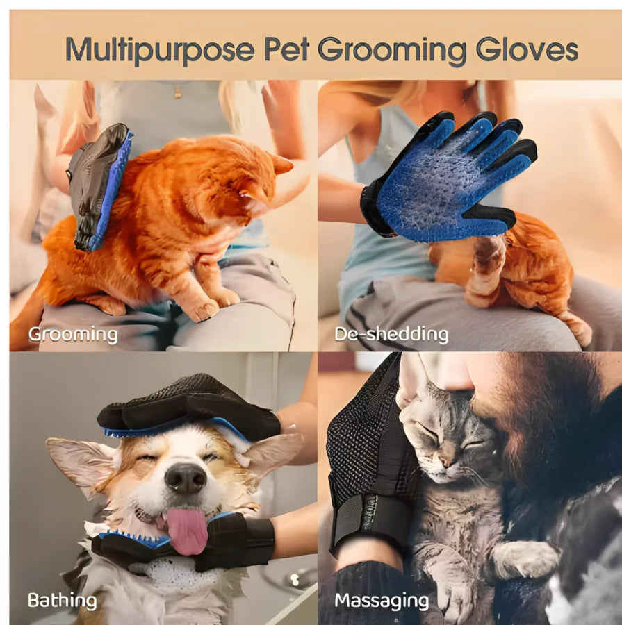 Guanto Rimuovipeli e Massaggio per Cani e Gatti