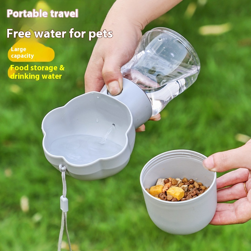 Borraccia Portatile 2-in-1 per Cani – Acqua e Snack
